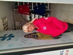 112 Acil Sağlık Kapşonlu fermuarlı kırmızı polar