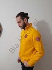 112 Acil Sağlık Yarım Fermuarlı Balıkçı Sweat sarı