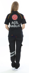 112 Acil Sağlık  Lakost Kısa Kol T-Shirt Lacivert