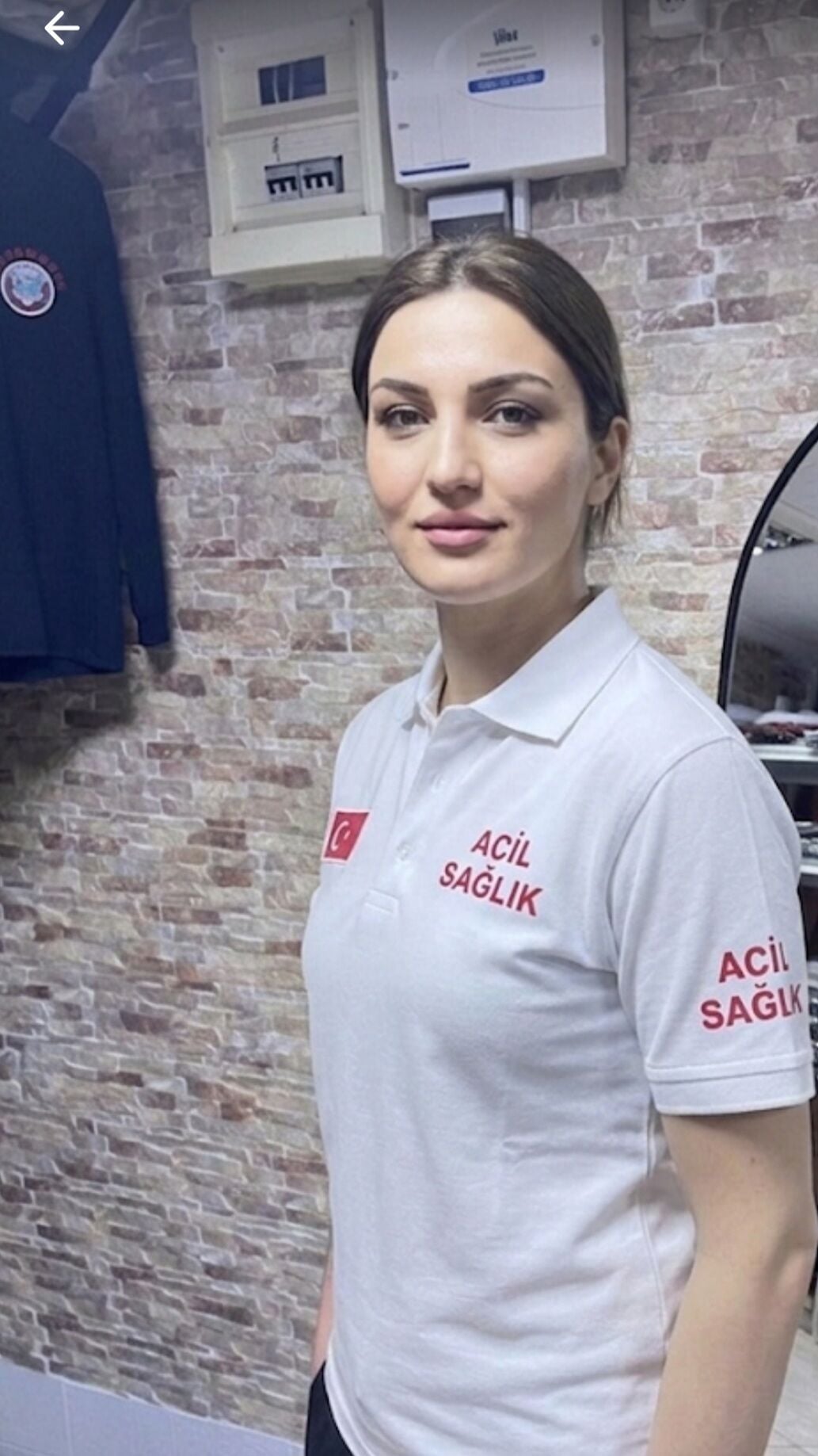 Polo yaka lakost  Acil Sağlık 112  tişört (Beyaz)