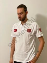 Polo yaka Lacoste Acil Sağlık T-shirt (Beyaz)