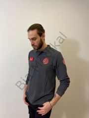 Polo yaka Lacoste Acil Sağlık (gri Uzun Kol)