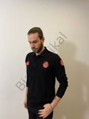 Polo yaka Lacoste Acil Sağlık (Siyah Uzun Kol)