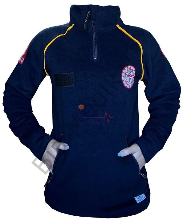 112 Acil Sağlık Yarım Fermuarlı Balıkçı Sweat (Lacivert)
