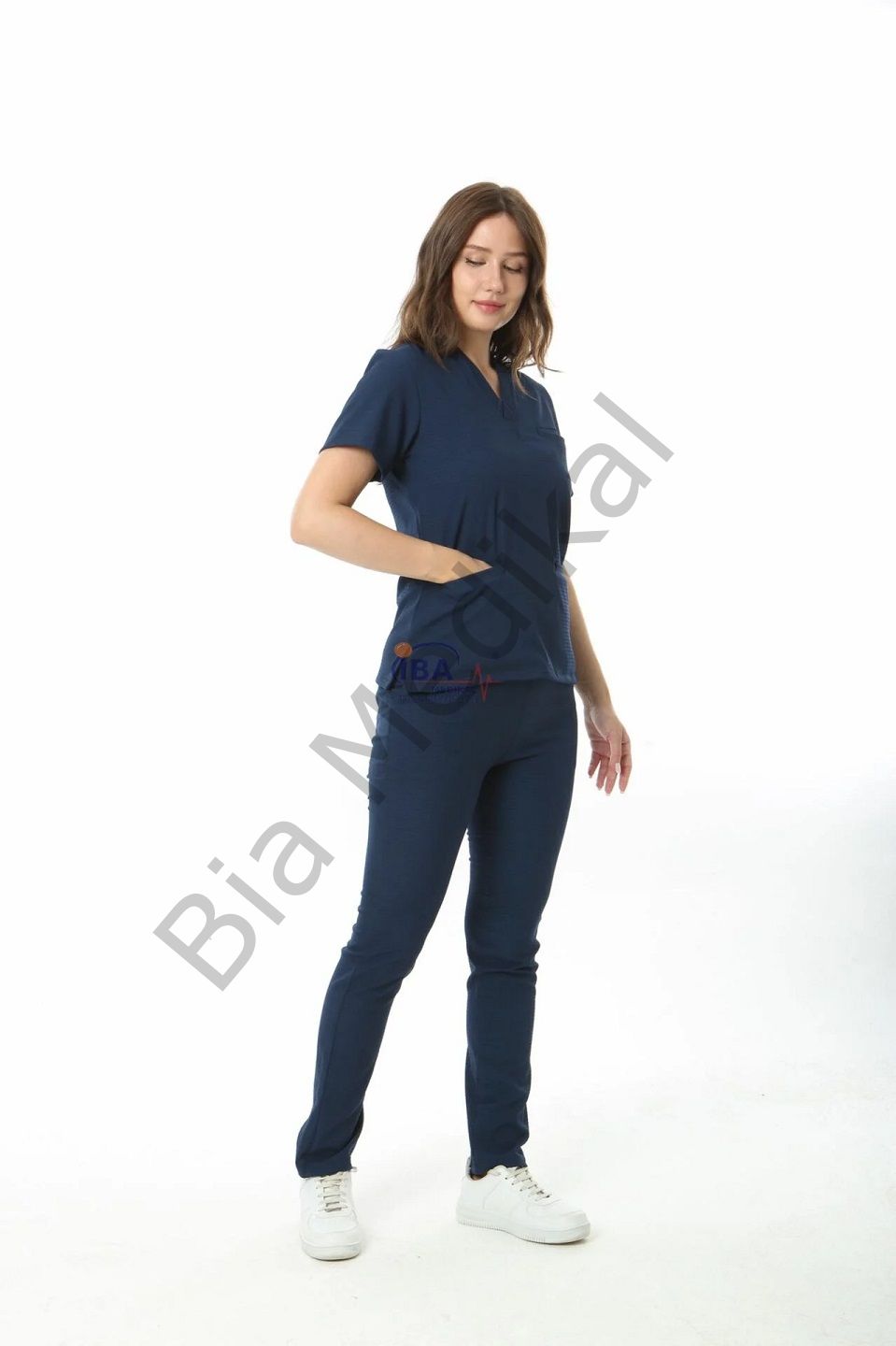 Gofre Likralı Takım (Gizli Cepli ) XL - 46-48 Beden - Açık Lacivert