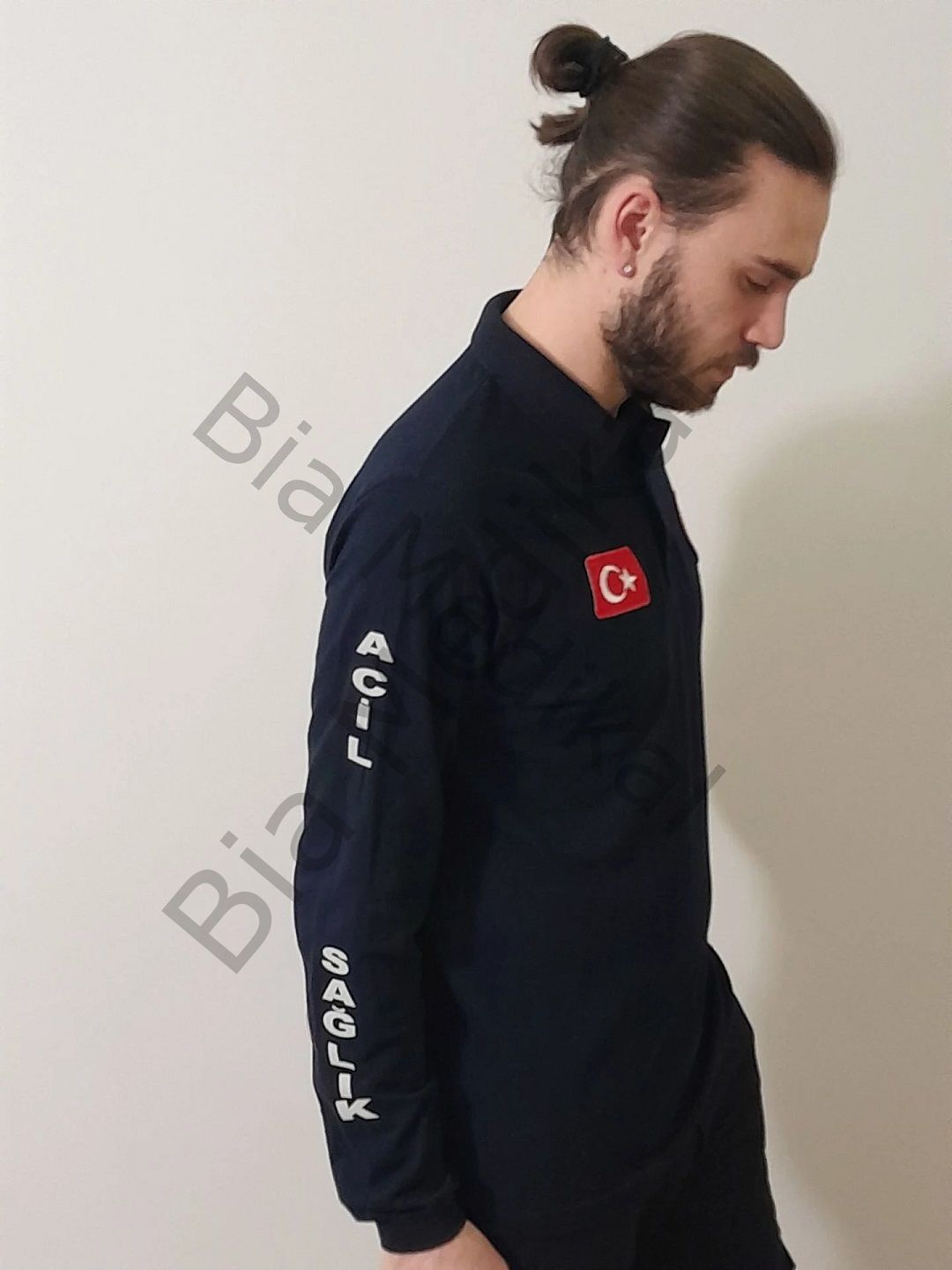 Polo yaka Lacoste Acil Sağlık 2025 (Siyah Uzun Kol)