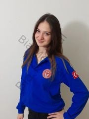 112 Polo yaka tişört Lacoste Acil Sağlık (Saks mavisi Uzun Kol)