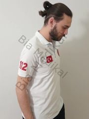 Polo yaka Lacoste Acil Sağlık T-shirt 2025 (Beyaz)