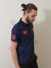 112 tişört Polo yaka Lacivert lacoste