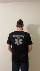 Sıfır yaka Comfort Paramedik (Siyah) tişört