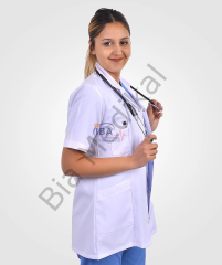 Doktor Önlükleri Önlük - Önlük - Kısa - Bayan - Klasik Yaka