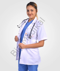 Doktor Önlükleri Önlük - Önlük - Kısa - Bayan - Klasik Yaka