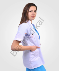 Doktor Önlükleri Önlük - Önlük - Kısa - Bayan - Hakim Yaka