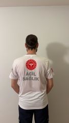 Sıfır yaka Comfort 112 Acil Sağlık (Beyaz)