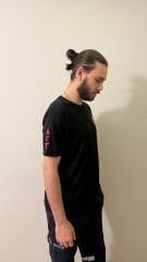 Sıfır yaka Comfort  Acil Sağlık tişört (Siyah)