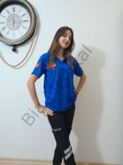 Polo yaka Lakost  112 Acil Sağlık tişört (Saks Mavi)
