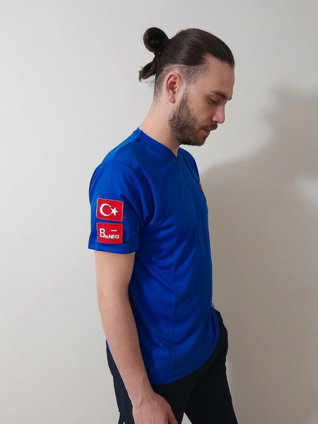 V -yaka Comfort 112 Acil Sağlık (Saks mavisi)