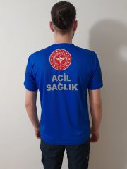 V -yaka Comfort 112 Acil Sağlık (Saks mavisi)