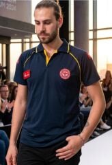 Polo yaka lakost acil sağlık lacivert tişört