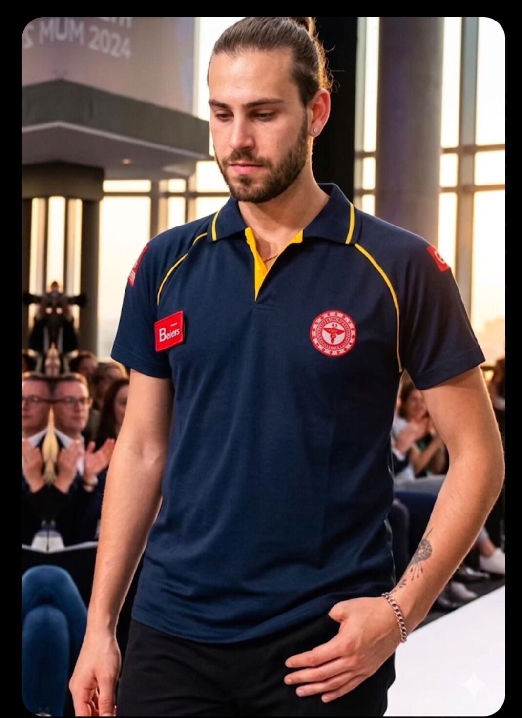 Polo yaka lakost acil sağlık lacivert tişört