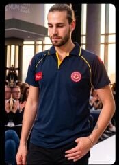 Polo yaka lakost acil sağlık lacivert tişört