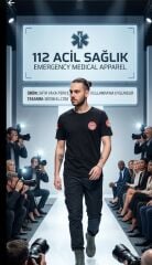 Sıfır Yaka PENYE  112 Acil Sağlık (Siyah) tişört
