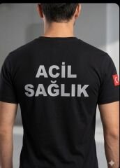 Sıfır Yaka PENYE  112 Acil Sağlık (Siyah) tişört
