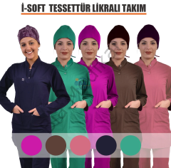 i-Soft Tesettür Likralı  hemşire forma Takım