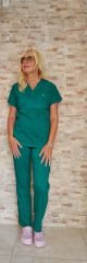 Hemsire formasi Ameliyathane yeşili   Likralı scrubs