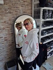 112 Acil Sağlık Yarım Fermuarlı Balıkçı Sweat (Beyaz)