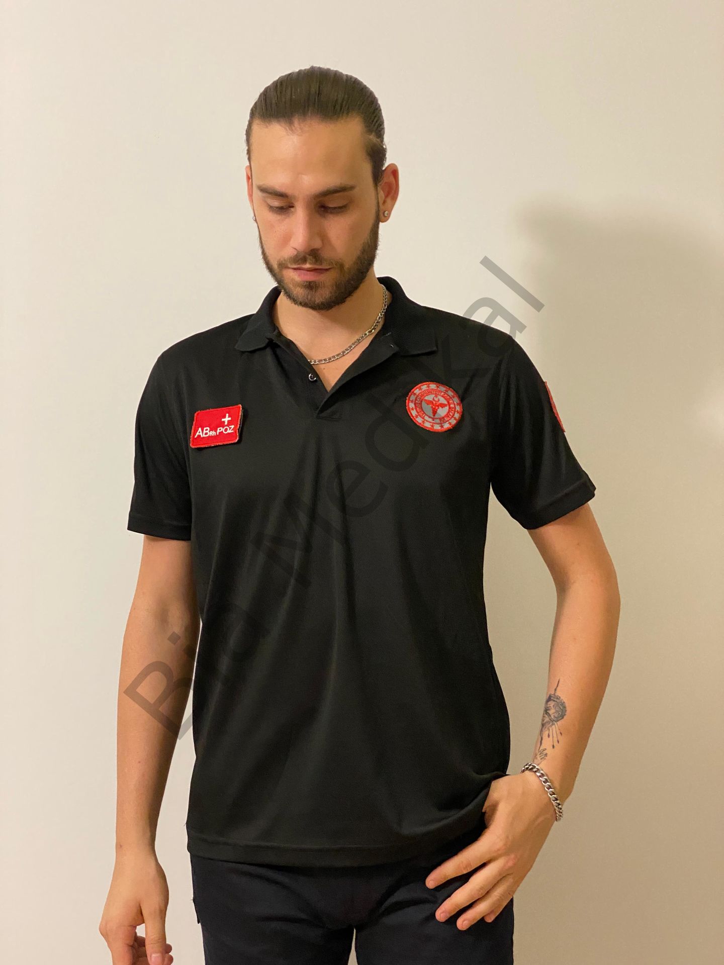 Polo yaka Comfort  Acil Sağlık (Siyah) tişört