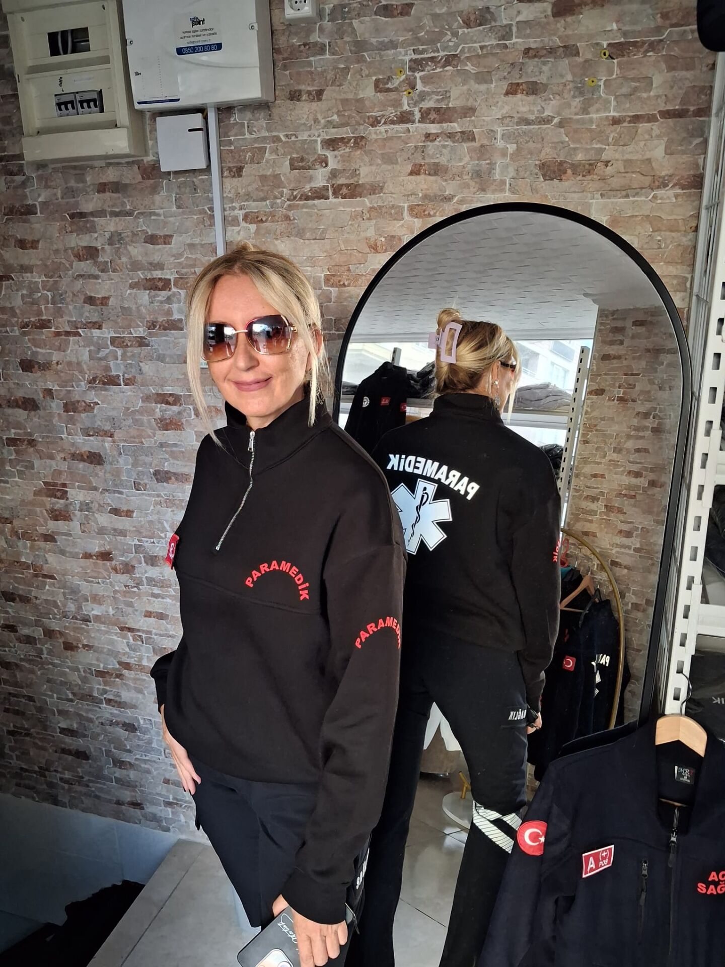 Paramedik Yarım Fermuarlı Balıkçı Sweat (SİYAH)