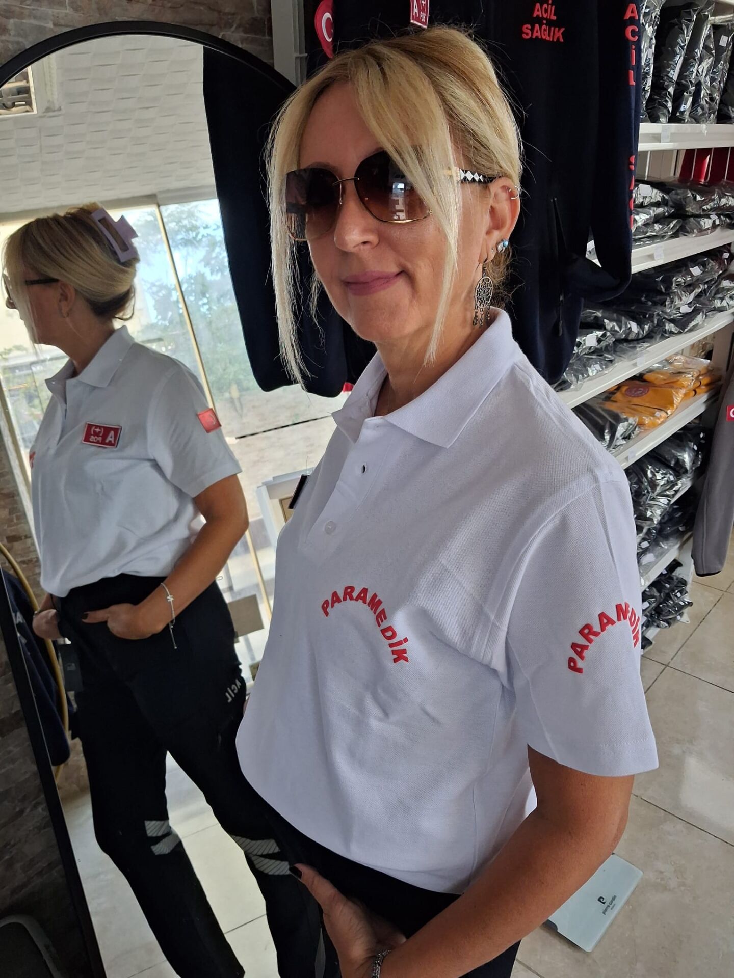 Polo yaka Paramedik t-shirt 2025 (Beyaz)(bia30)