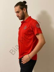 Polo yaka Lacoste 112 Acil Sağlık t-shirt (Kırmızı)