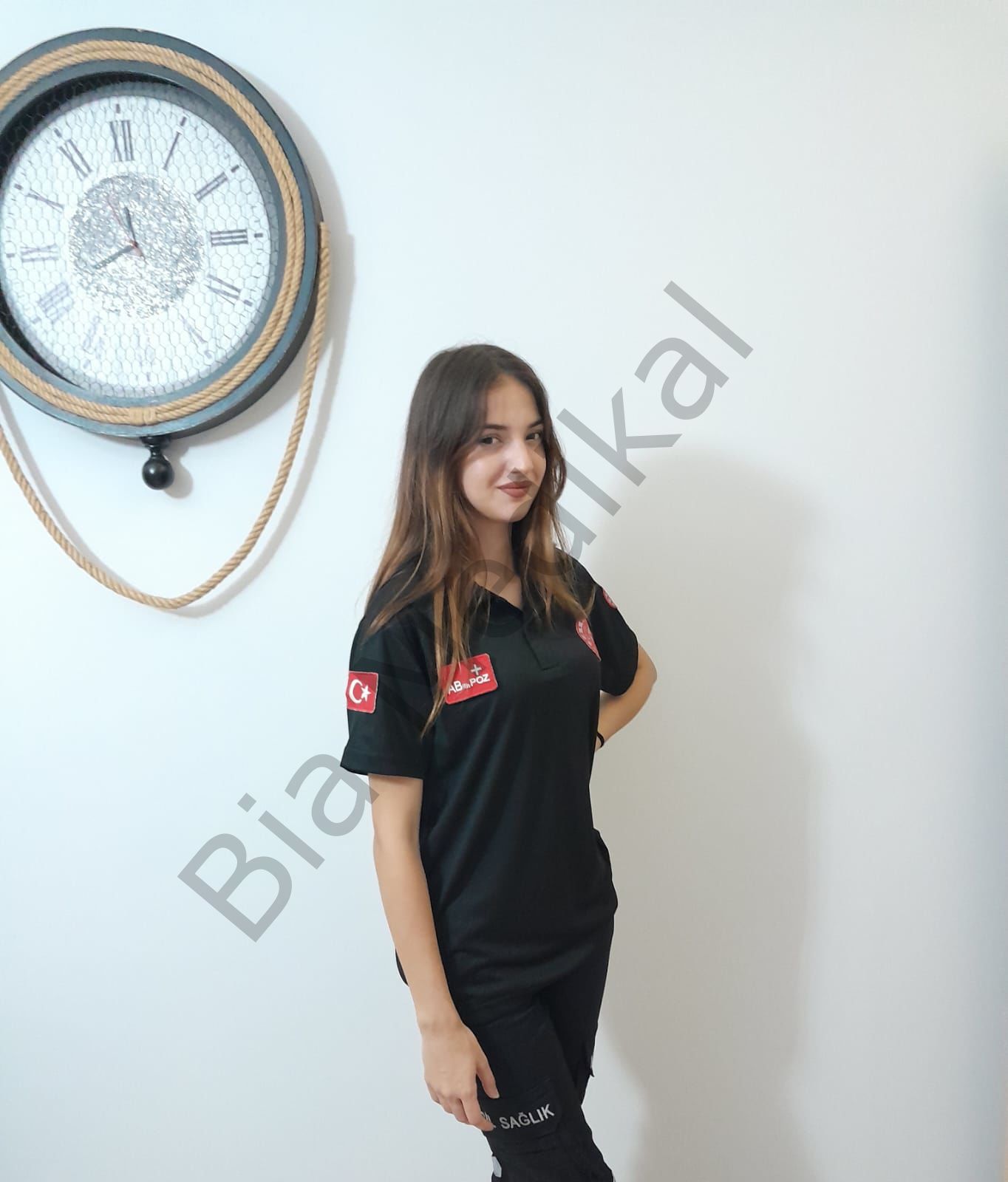 Polo yaka Comfort 112 Acil Sağlık (Siyah) T-shirt