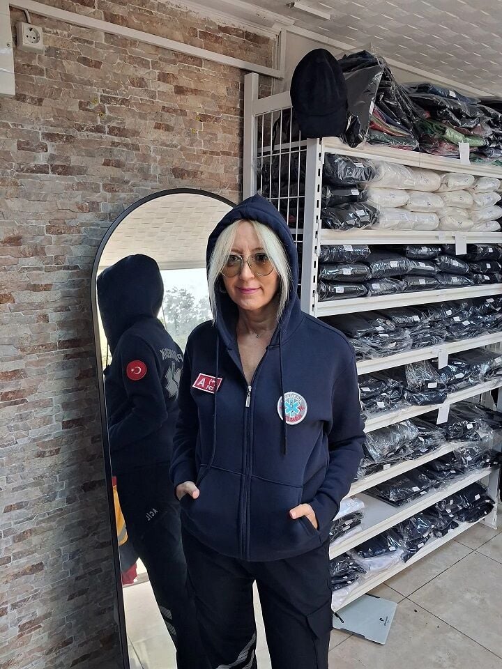 PARAMEDİK Kapşonlu fermuarlı Lacivert polar