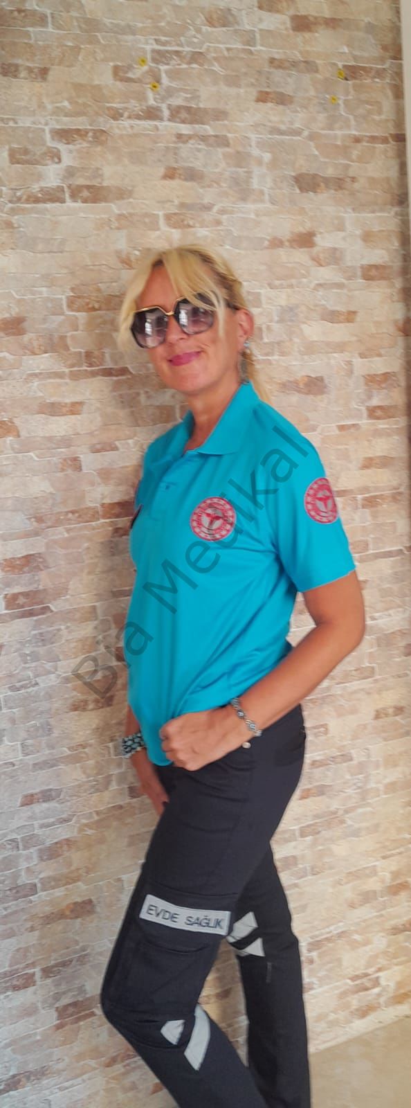 Polo yaka Comfort  Evde Sağlık (Turkuaz)