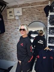 112 Acil Sağlık Sıfır Yaka Sweat (Siyah)puf baskı