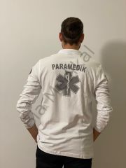 Polo yaka Lacoste  Paramedik Uzun Kol  (Beyaz)