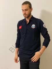 Polo yaka Lakost Paramedik Uzun Kol  (Lacivert)