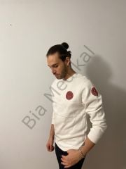 112 Acil Sağlık Sıfır Yaka Sweat (Beyaz)