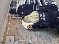 112 Acil Sağlık Yarım Fermuarlı Balıkçı Sweat (siyah)