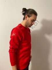 112 Acil Sağlık Sıfır Yaka Sweat (Kırmızı)