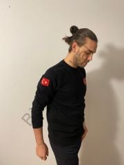 112 Acil Sağlık Sıfır Yaka Sweat (Siyah)