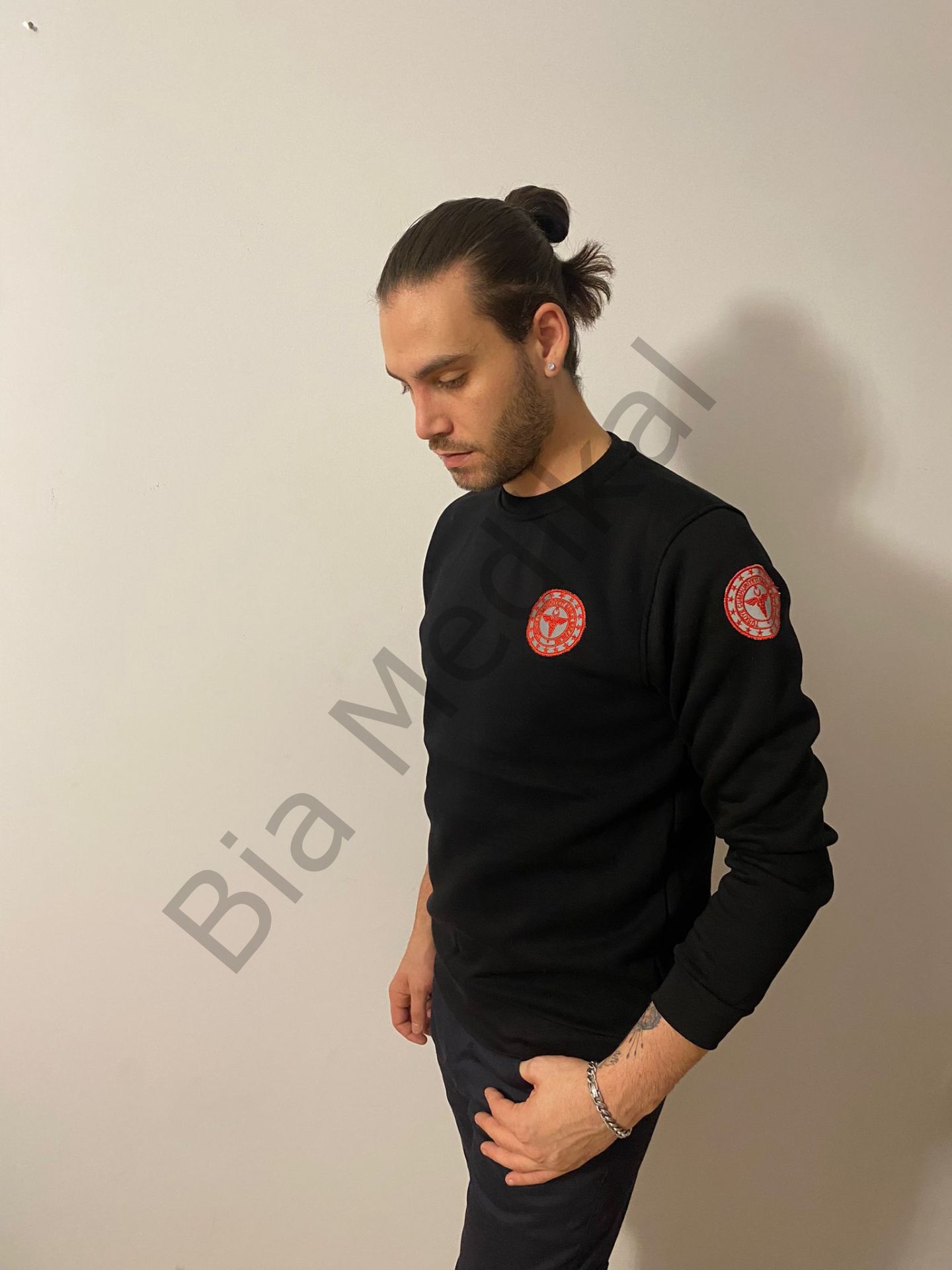 Acil Sağlık Sıfır Yaka Sweat (Siyah)