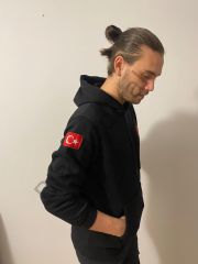 112 Acil Sağlık Kapşonlu Sweat (Siyah)
