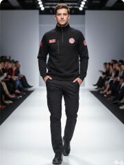 112 Acil Sağlık Yarım Fermuarlı Balıkçı Sweat lacivert(armalı)