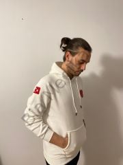 Acil Sağlık Kapşonlu Sweat (Beyaz)