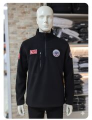 Paramedik Yarım Fermuarlı Balıkçı Sweat (siyah )