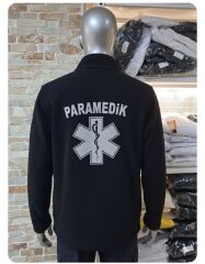 Paramedik Yarım Fermuarlı Balıkçı Sweat (siyah )